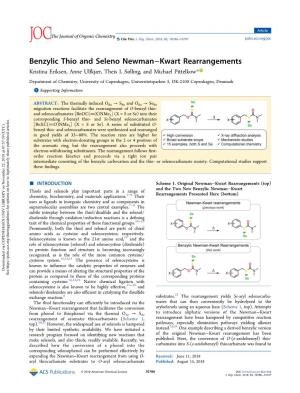 Benzylic Thio and Seleno Newman–Kwart Rearrangements