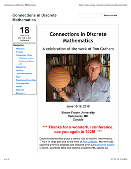 Connections in Discrete Mathematics