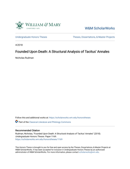 A Structural Analysis of Tacitus' Annales