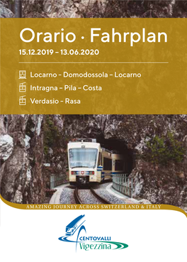 Orario . Fahrplan 15.12.2019 – 13.06.2020