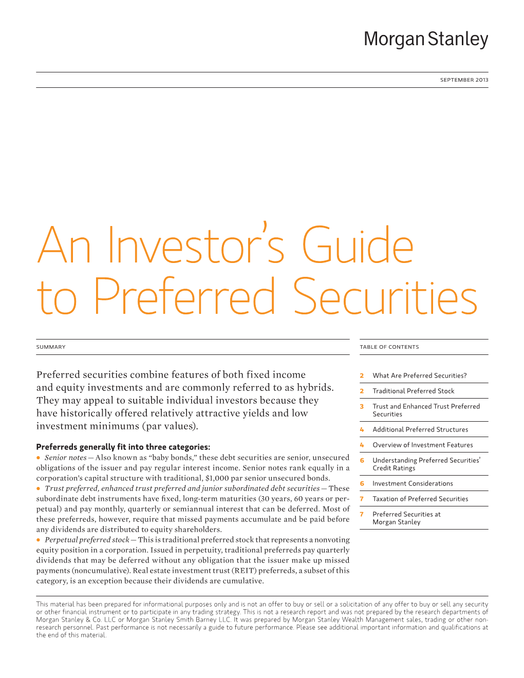An Investor's Guide to Preferred Securities