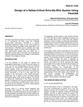 Design of a Safety-Critical Drive-By-Wire System Using Flexcan