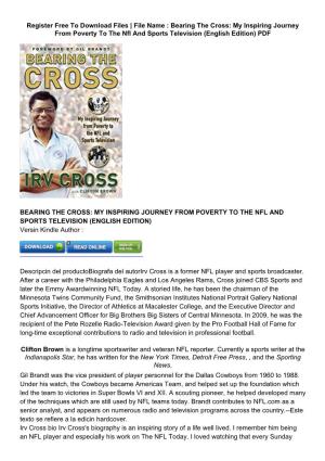 ? [PDF] Bearing the Cross: My Inspiring Journey from Poverty to The