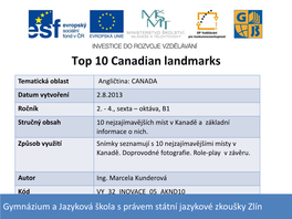 Top 10 Canadian Landmarks