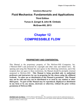 Chapter 12 Compressible Flow