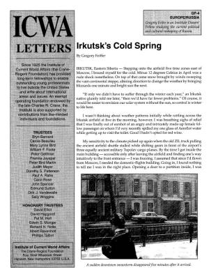 Irkutsk's Cold Spring by Gregory Feiffer