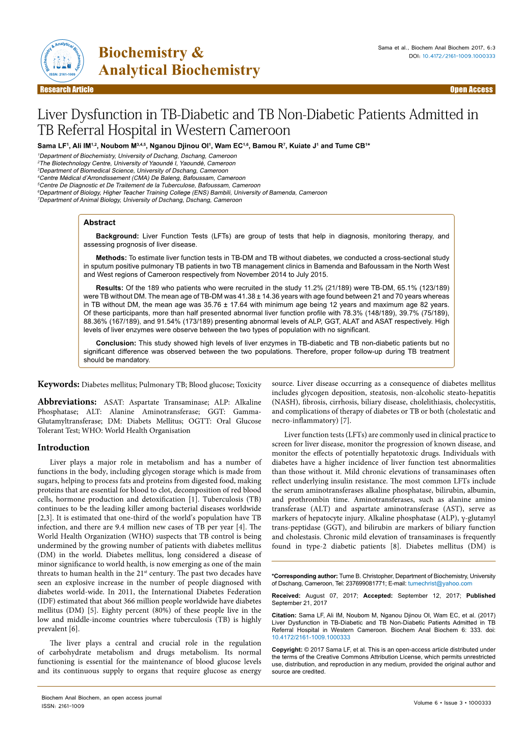 Liver Dysfunction in TB-Diabetic and TB Non-Diabetic Patients Admitted