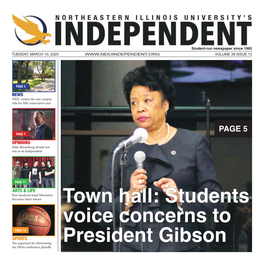 Students Voice Concerns to President Gibson