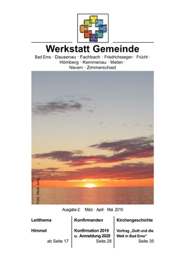 Werkstatt-Gemeinde 2019-2