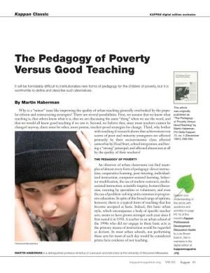The Pedagogy of Poverty Versus Good Teaching