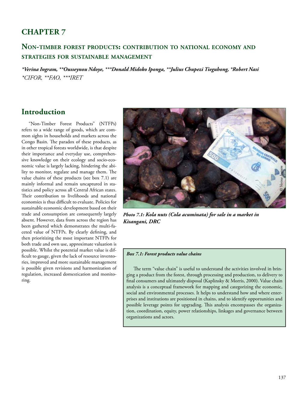 Non-Timber Forest Products: Contribution to National Economy and Strategies for Sustainable Management