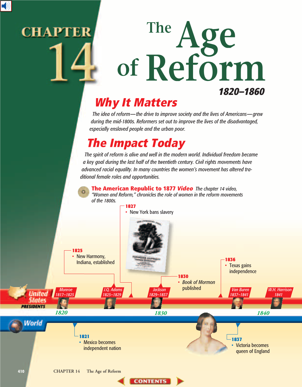 Chapter 14: the Age of Reform, 1820-1860