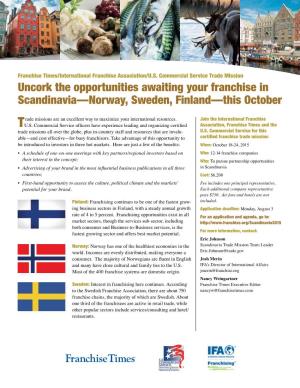 Uncork the Opportunities Awaiting Your Franchise in Scandinavia—Norway, Sweden, Finland—This October