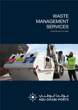 WASTE MANAGEMENT SERVICES 1St EDITION, MAY 2015 ISSUE Table of Contents