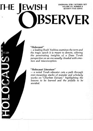 The Jewish Observer L DR
