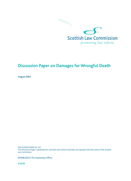 Discussion Paper on Damages for Wrongful Death