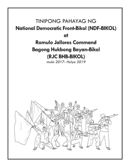 TINIPONG PAHAYAG NG National Democratic Front-Bikol (NDF-BIKOL)