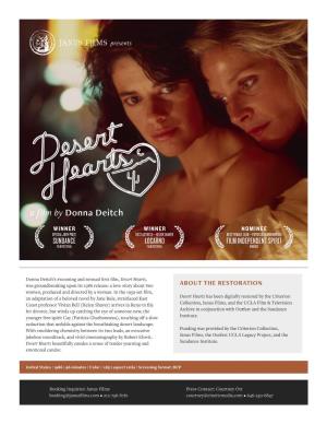 A Film by Donna Deitch FILM FESTIVAL