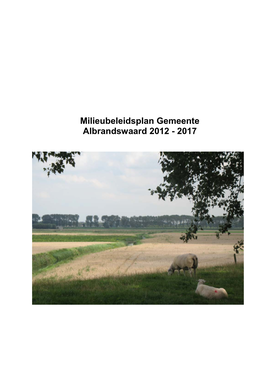 Milieubeleidsplan Gemeente Albrandswaard 2012 - 2017