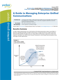 A Guide to Managing Enterprise Unified Communications