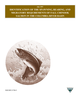 Identification of the Spawning, Rearing, And
