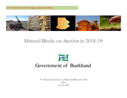 Mineral Blocks on Auction in 2018-19 Government of Jharkhand