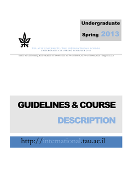 Guidelines&Course Description