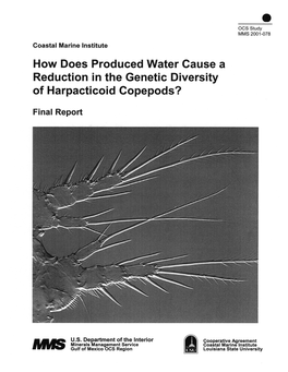 How Does Produced Water Cause a Reduction in the Genetic Diversity of Harpacticoid Copepods?