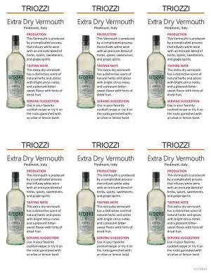 Triozzi Dry Vermouth