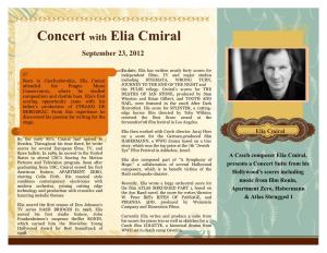 Concert with Elia Cmiral September 23, 2012