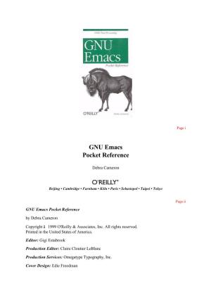 O'reilly GNU Emacs Pocket Reference.Pdf