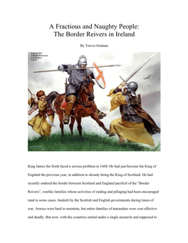 A Fractious and Naughty People: the Border Reivers in Ireland