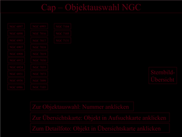 Cap – Objektauswahl NGC