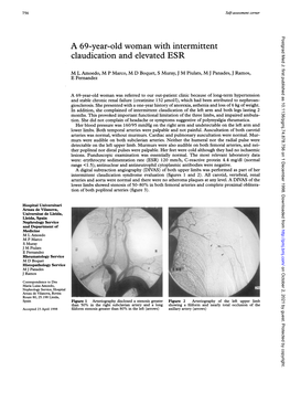 A 69-Year-Old Woman with Intermittent Claudication and Elevated ESR