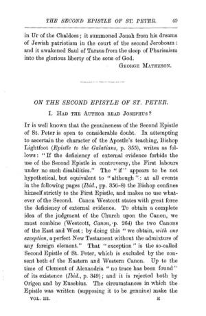 On the Second Epistle of St. Peter. I. Had the Author