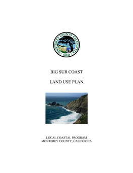 Big Sur Coast Land Use Plan Local Coastal Program