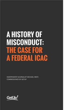 A History of Misconduct: the Case for a Federal Icac
