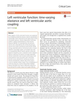 Time-Varying Elastance and Left Ventricular Aortic Coupling Keith R