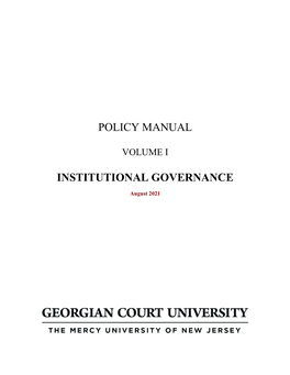 Institutional Governance