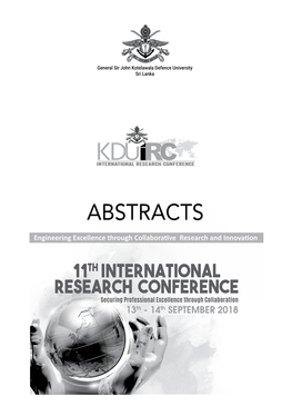 ABSTRACTS Engineering Excellence Through Collaborative Research and Innovation ABSTRACTS