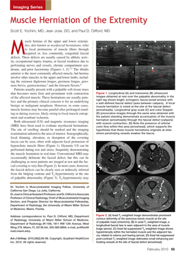 Muscle Herniation of the Extremity