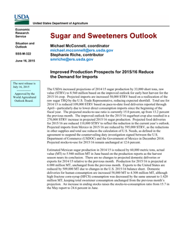 Sugar & Sweeteners Outlook