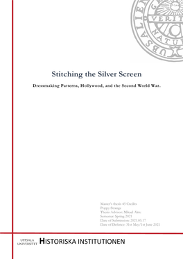 Stitching the Silver Screen