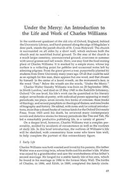 Under the Mercy: an Introduction to the Life and Work of Charles Williams