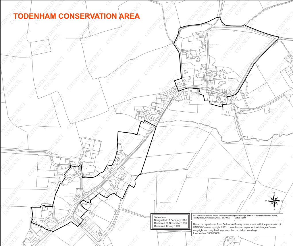 TODENHAM CONSERVATION AREA Track COUNCIL RICT COUNCIL COTSWOLD D COTSWOL OTSWOLD DIST COUNCIL COTSWOLD DIS IL 114.9M DIST