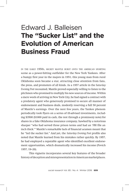 “Sucker List” and the Evolution of American Business Fraud