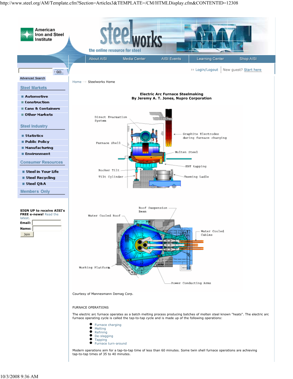 AISI | Electric Arc Furnace Steelmaking