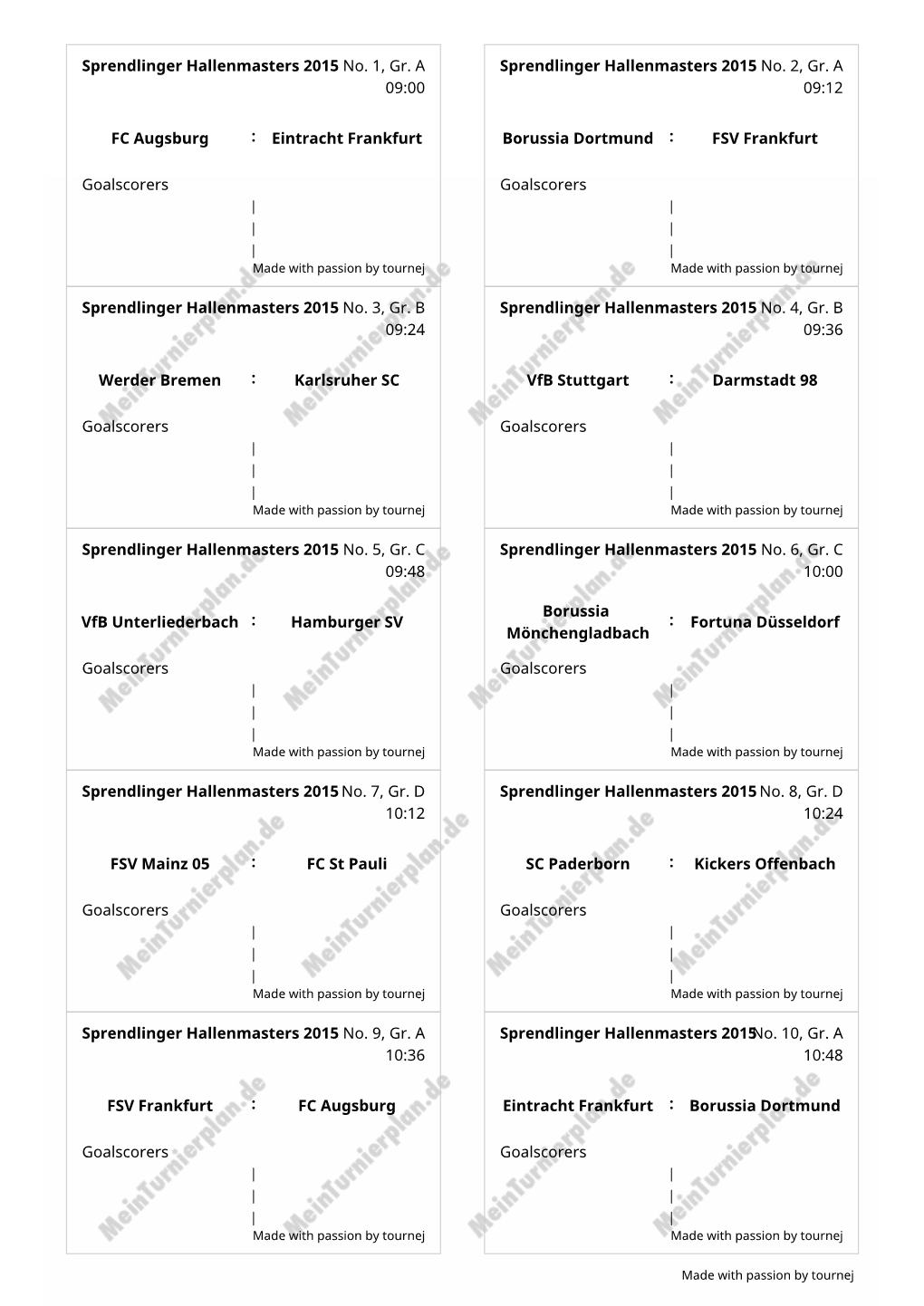 Sprendlinger Hallenmasters 2015 No. 1, Gr. a 09:00 FC Augsburg