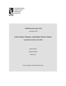 Cash Transfers, Polygamy, and Intimate Partner Violence