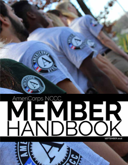 September 2018 Americorps NCCC Member Handbook